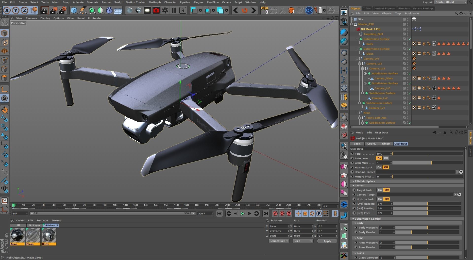 DJI Mavic 2 Pro Low-poly 3D model_38