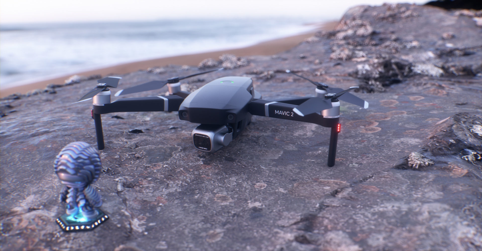 DJI Mavic 2 Pro Low-poly 3D model_11