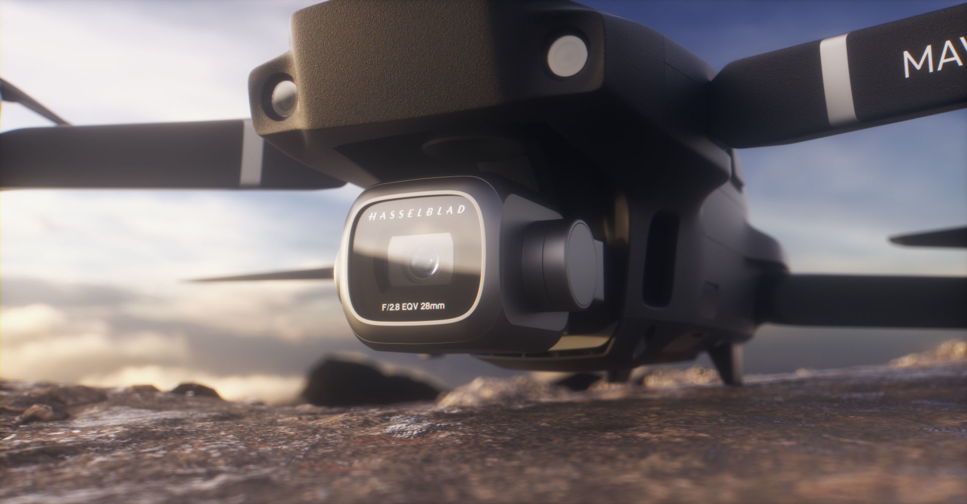 DJI Mavic 2 Pro Low-poly 3D model_9