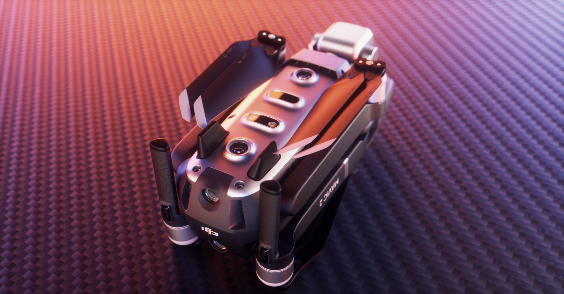 DJI Mavic 2 Pro Low-poly 3D model_18