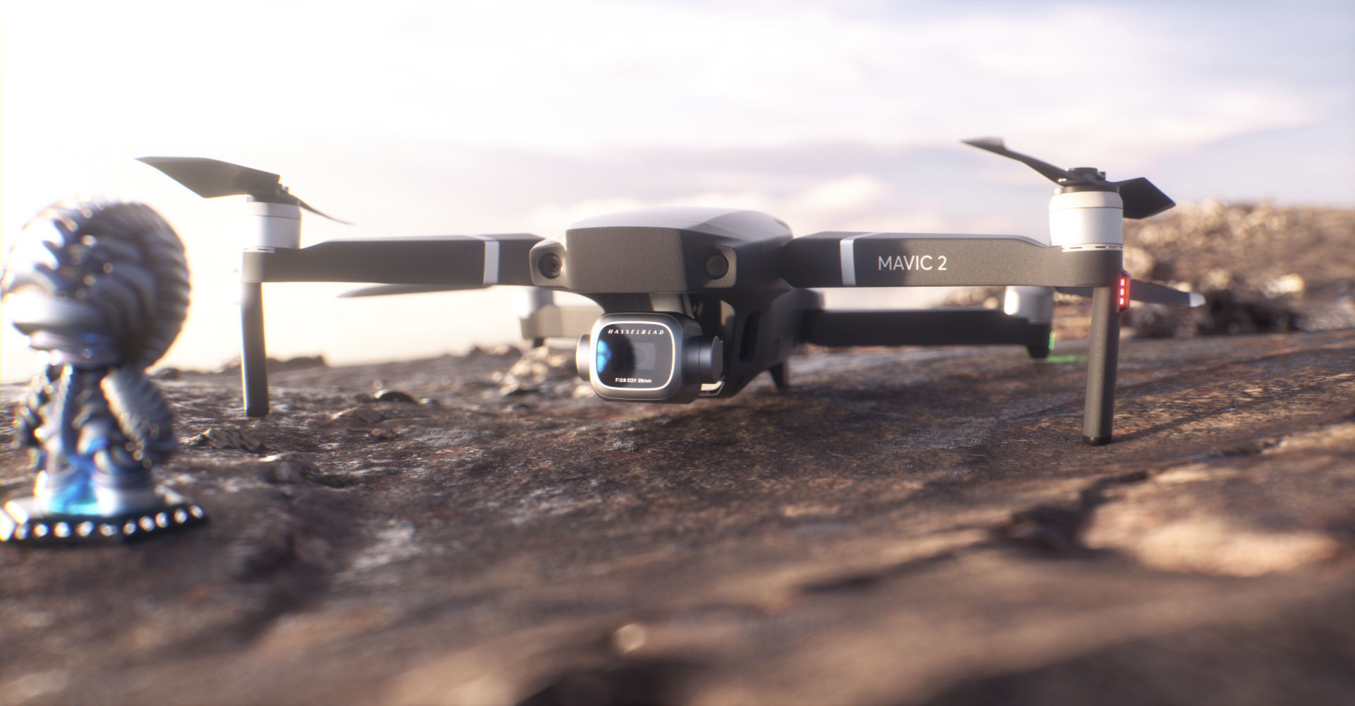 DJI Mavic 2 Pro Low-poly 3D model_10