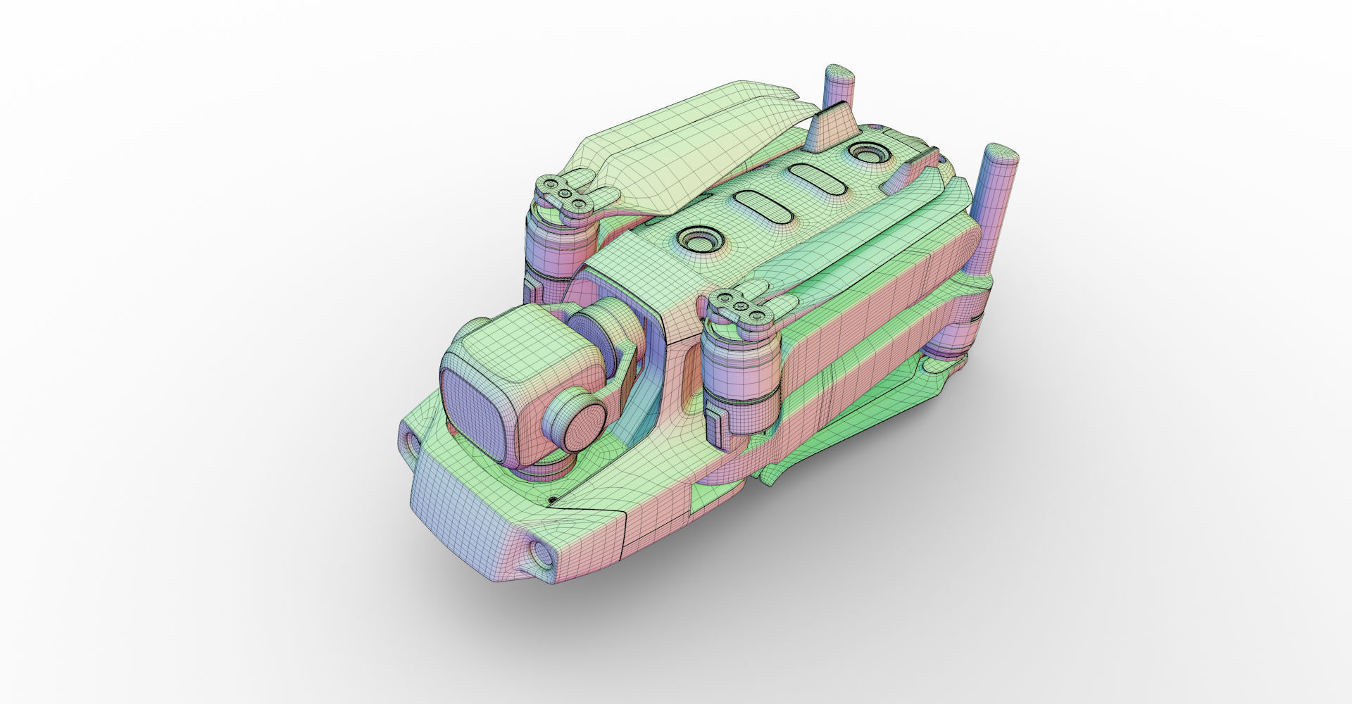 DJI Mavic 2 Pro Low-poly 3D model_27