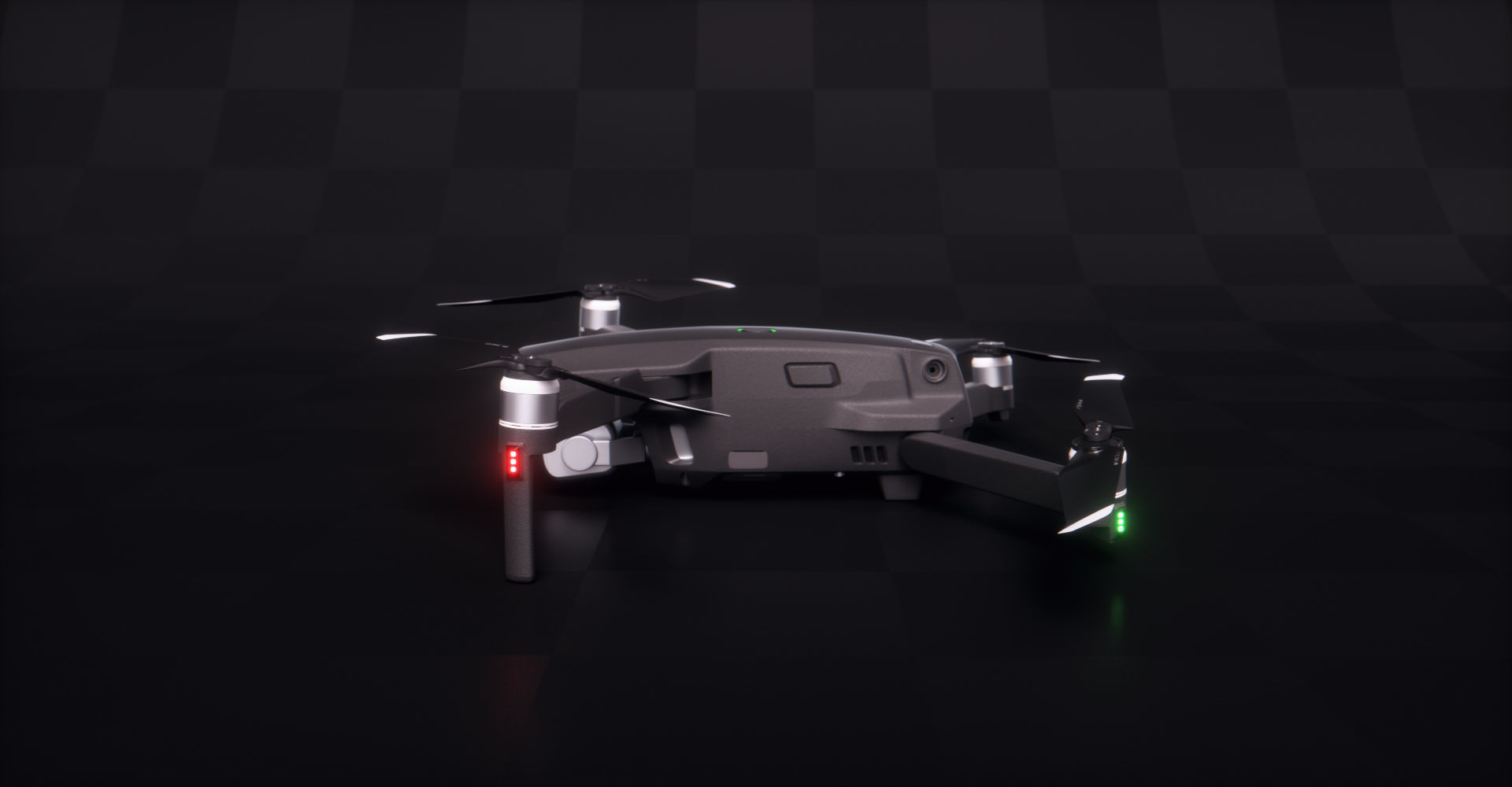 DJI Mavic 2 Pro Low-poly 3D model_4