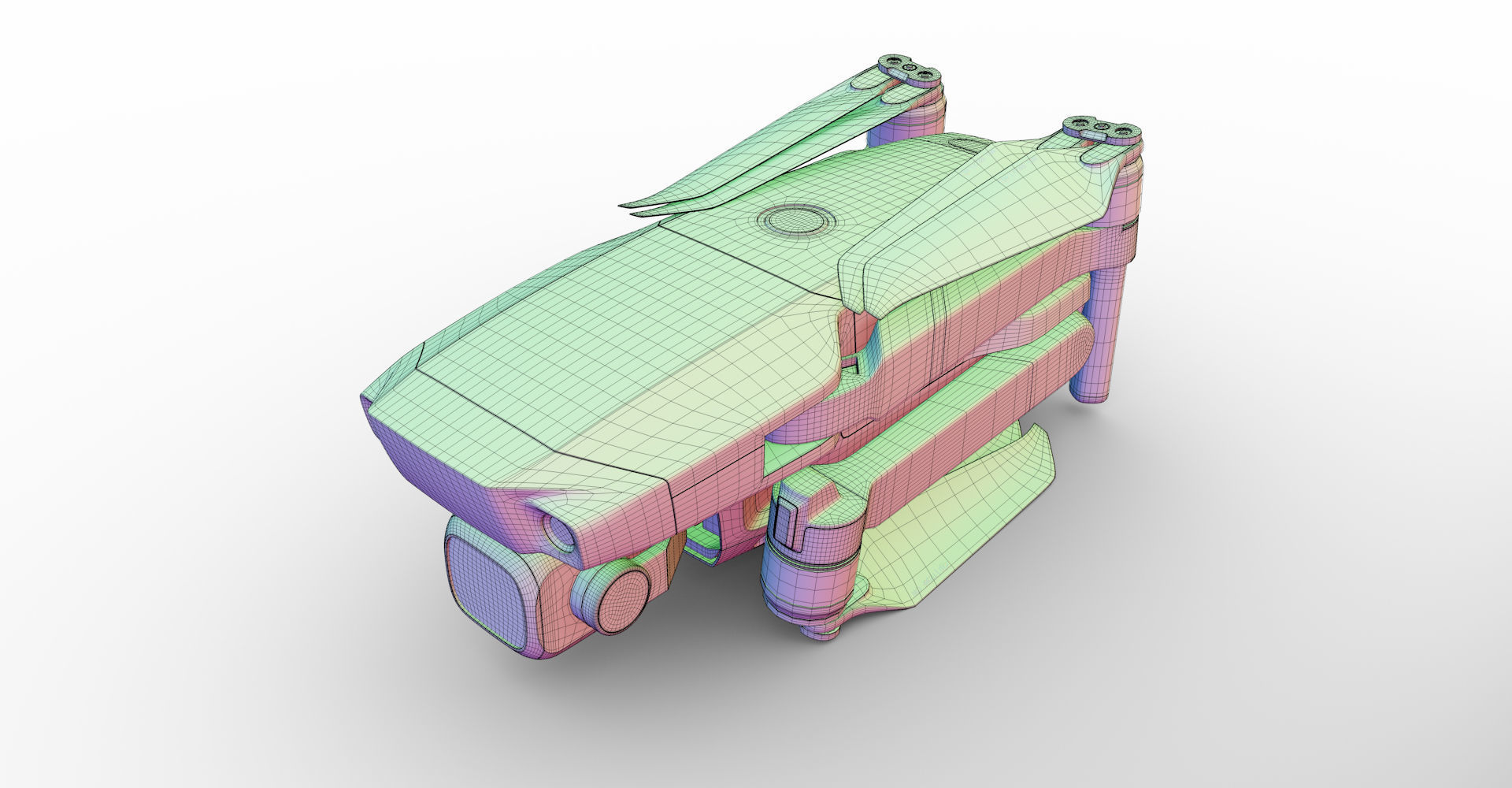 DJI Mavic 2 Pro Low-poly 3D model_29
