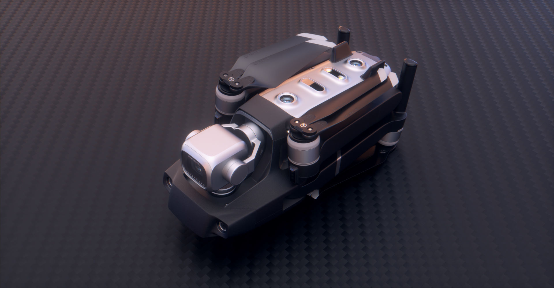 DJI Mavic 2 Pro Low-poly 3D model_26