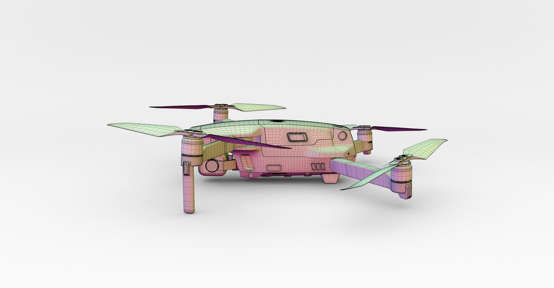 DJI Mavic 2 Pro Low-poly 3D model_32