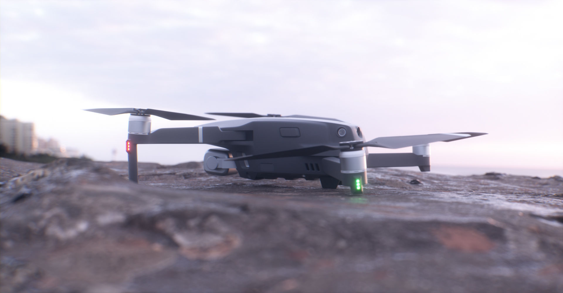 DJI Mavic 2 Pro Low-poly 3D model_12