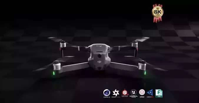 DJI Mavic 2 Pro Low-poly 3D model