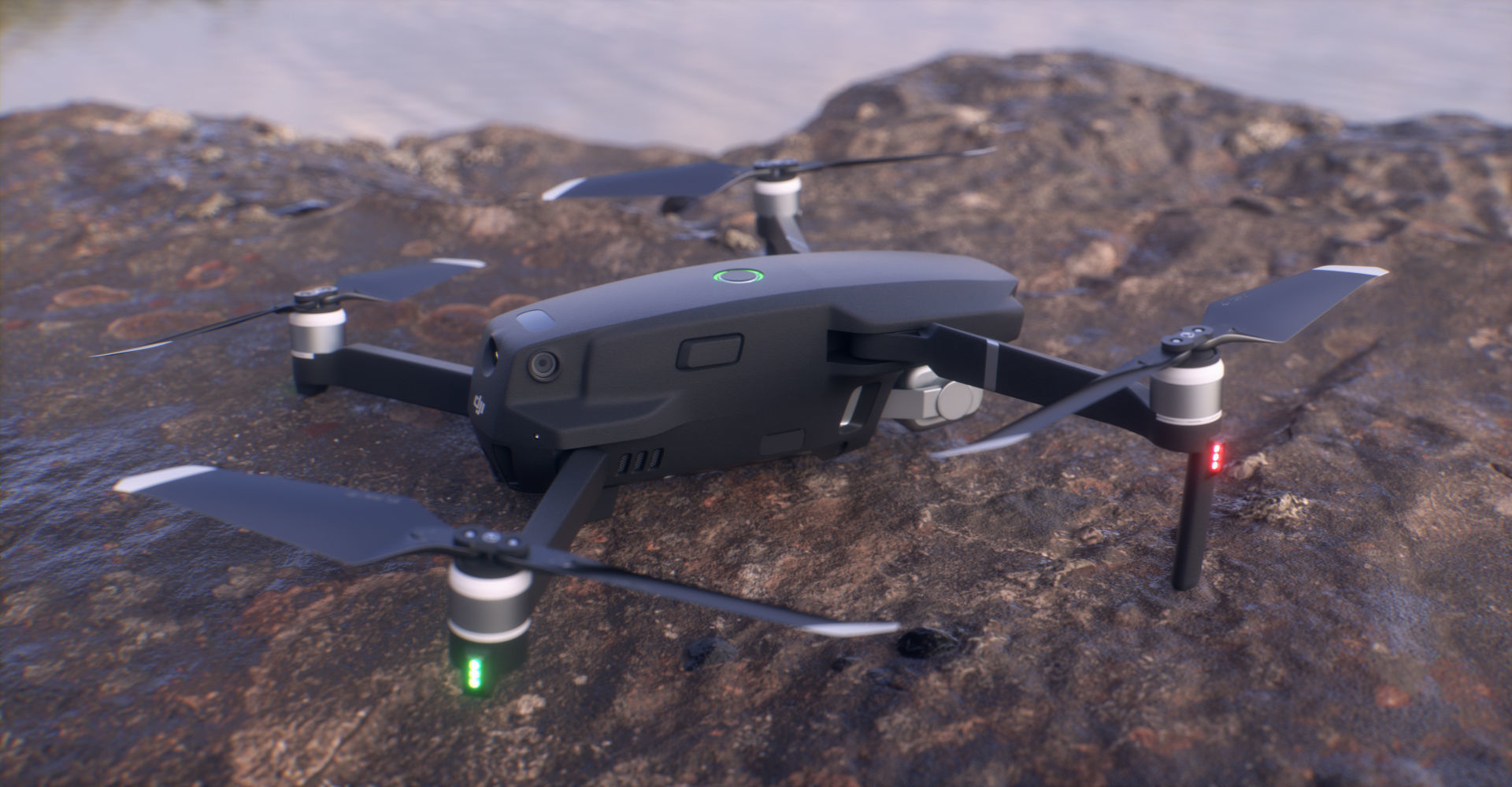 DJI Mavic 2 Pro Low-poly 3D model_14