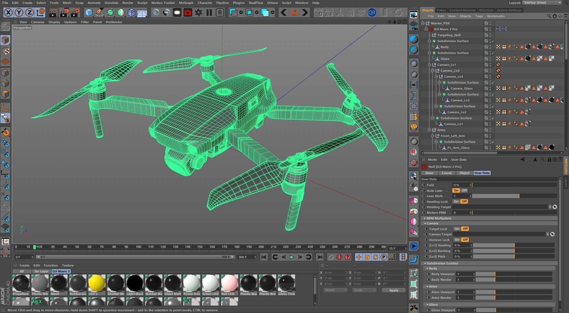 DJI Mavic 2 Pro Low-poly 3D model_37