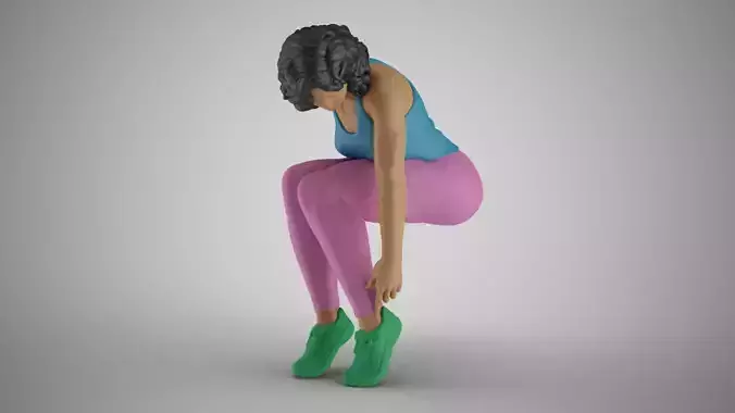 Woman Trying Shoes 3D print model