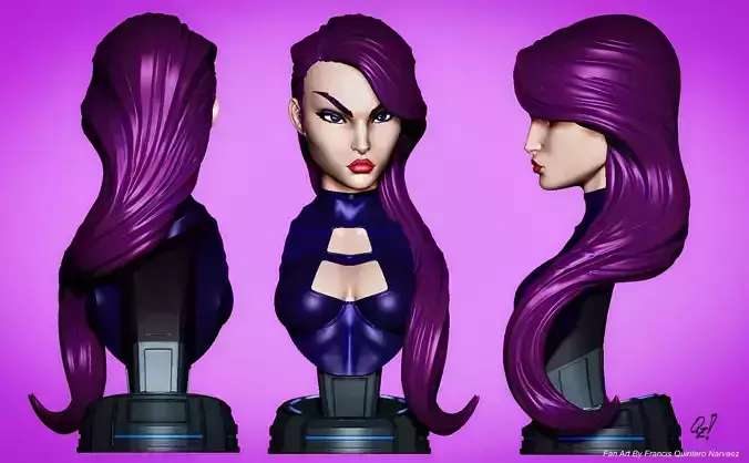 Campbells Psylocke Bust 3D print model