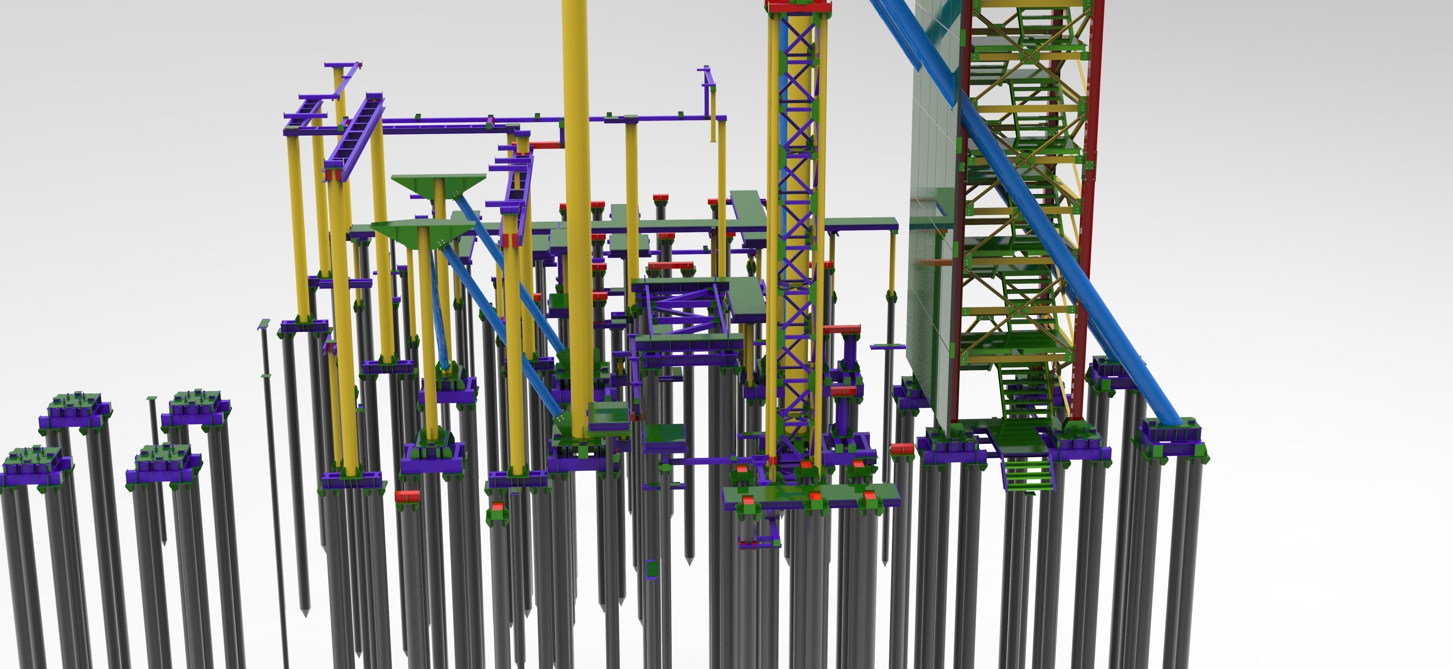 Separation platform 3D model_2