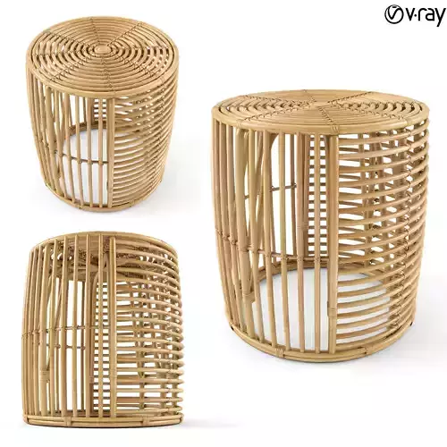 Java Rattan Stool