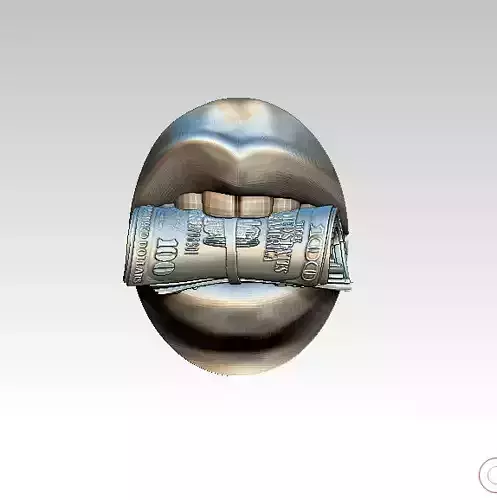 Million Hundred Thousand Dollar Lady Mouth Money roll lip