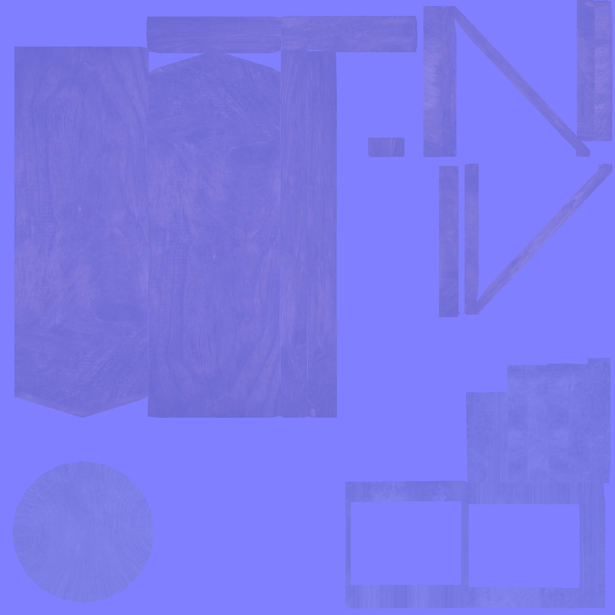 Wood barrier Low-poly 3D model_2