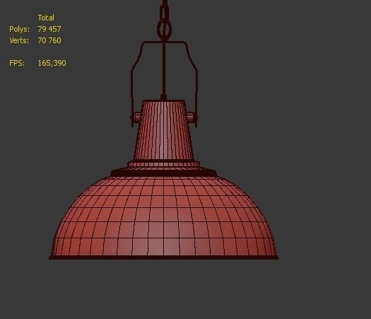 Hanging lamp Gloss Black by Romatti 3D model_5