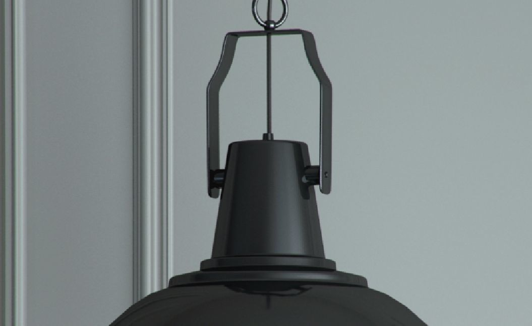 Hanging lamp Gloss Black by Romatti 3D model_2
