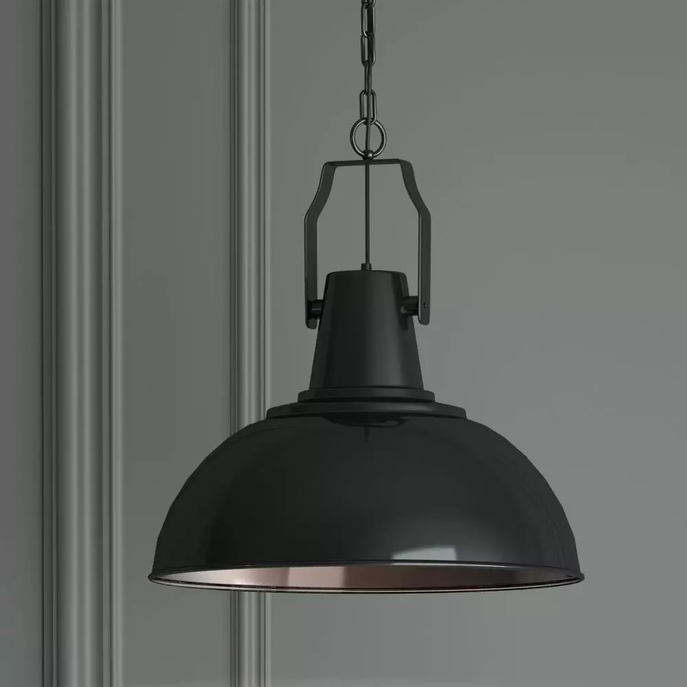Hanging lamp Gloss Black by Romatti 3D model_0