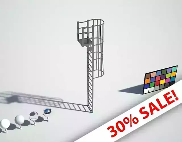 Vertical access ladder - fire escape