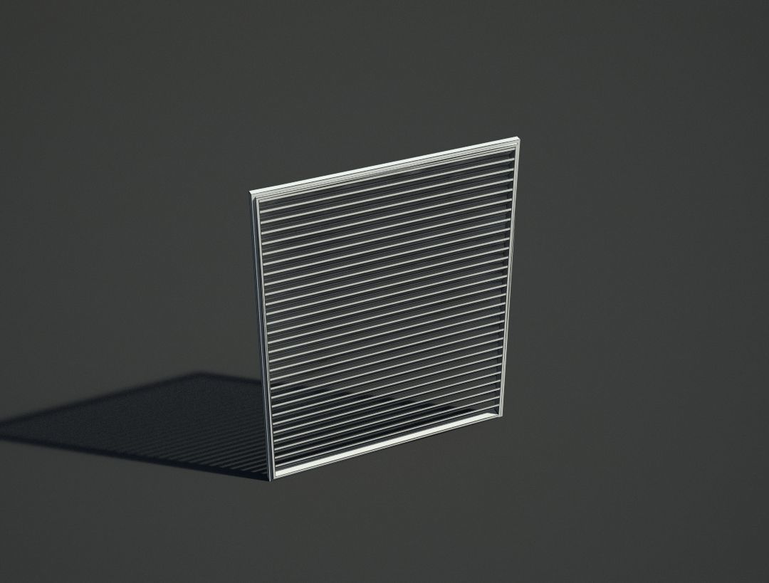 Blinds or shutters Low-poly 3D model_5