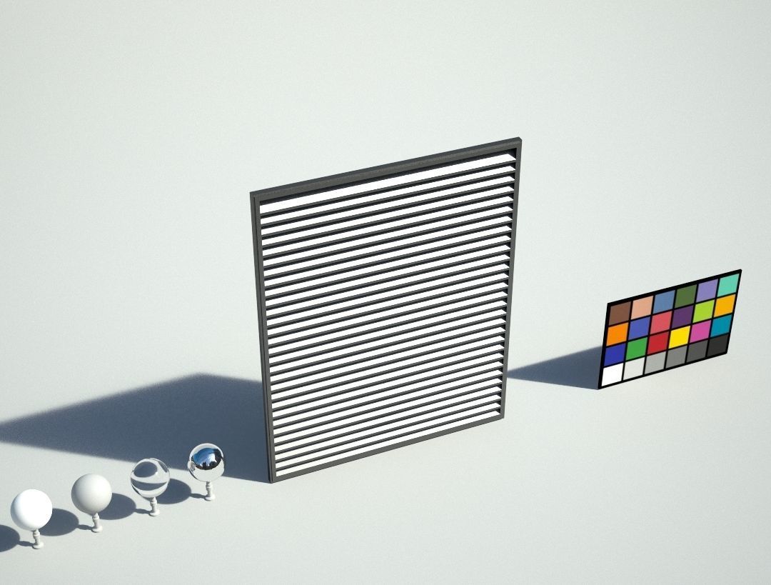 Blinds or shutters Low-poly 3D model_3
