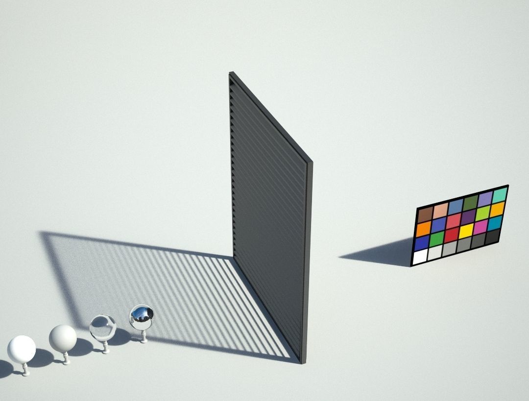 Blinds or shutters Low-poly 3D model_2