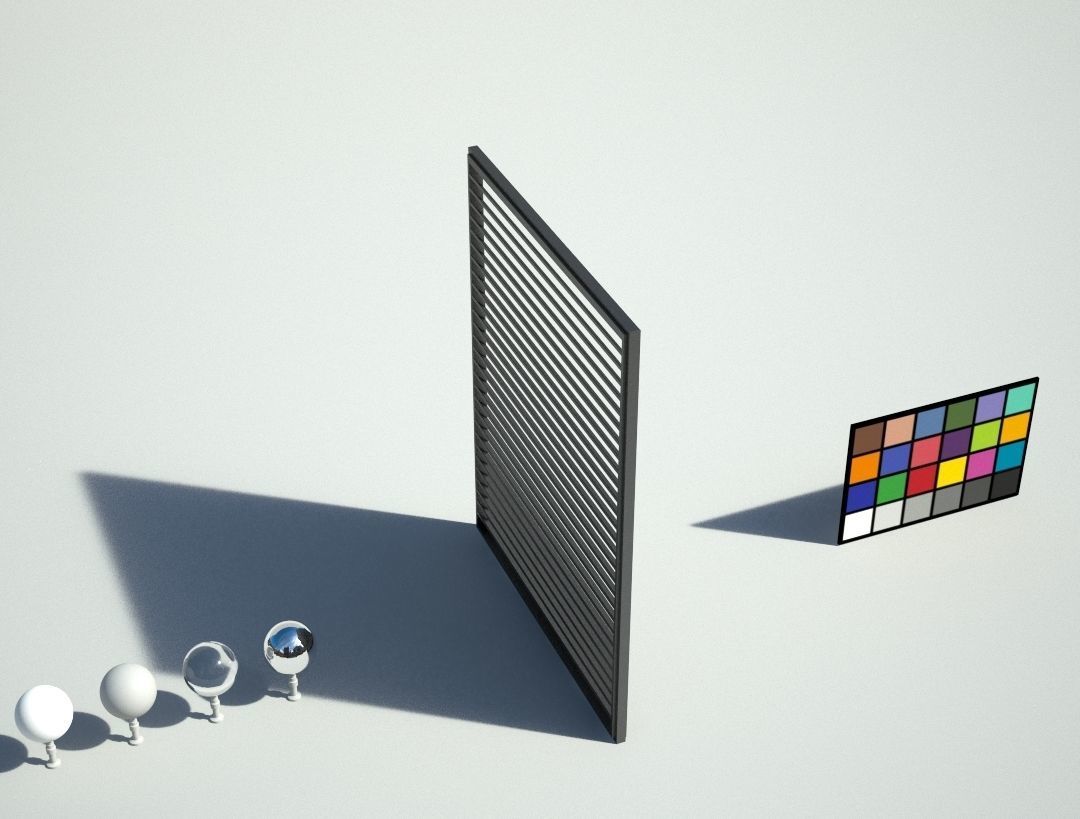 Blinds or shutters Low-poly 3D model_4