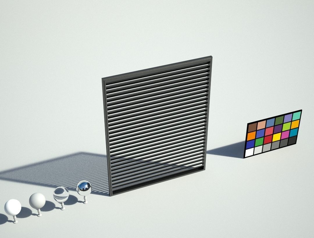 Blinds or shutters Low-poly 3D model_1