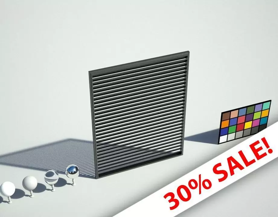 Blinds or shutters Low-poly 3D model_0