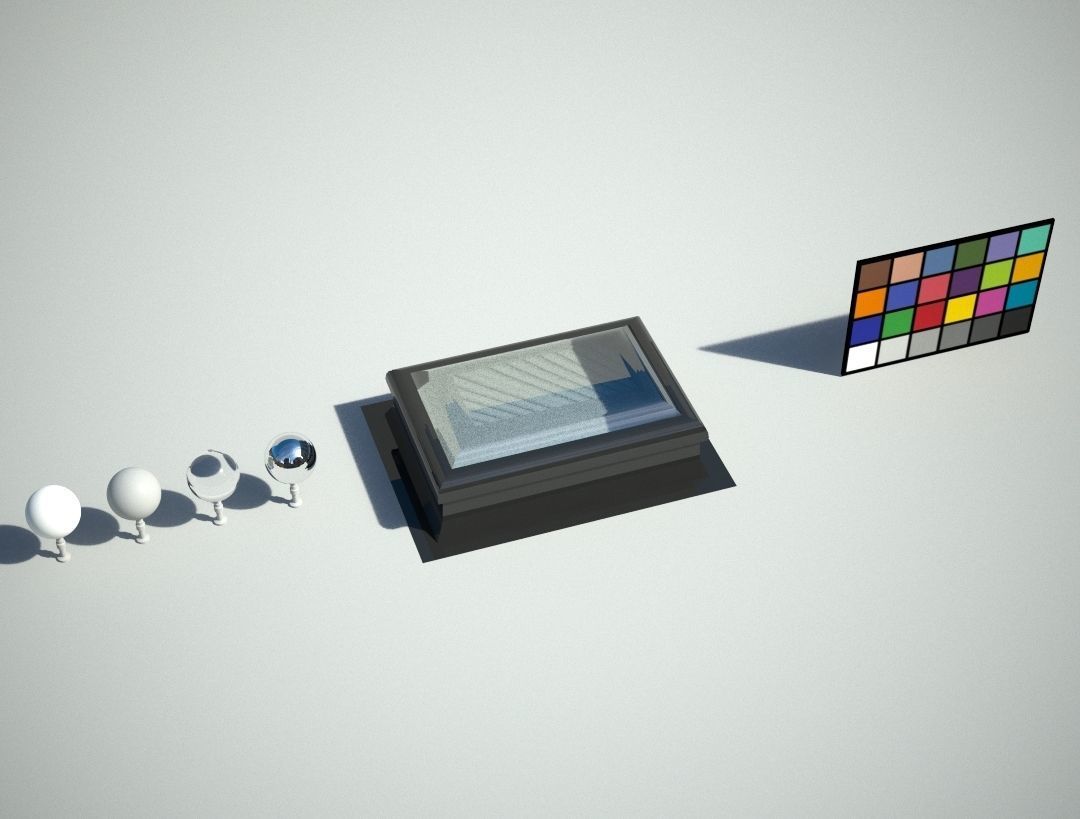 Skylight or Roof Access Low-poly 3D model_1