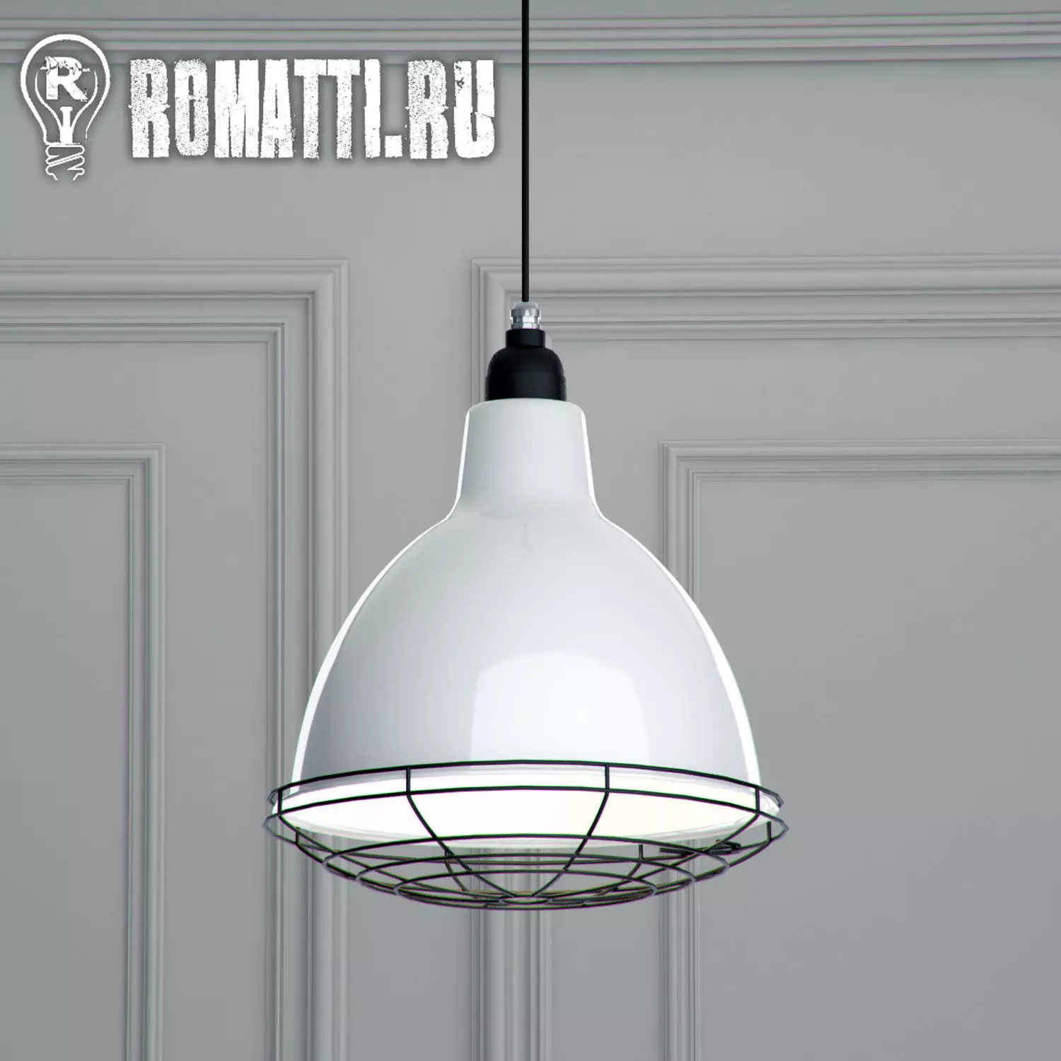 Hanging lamp Romatti Network Rail 3D model_0