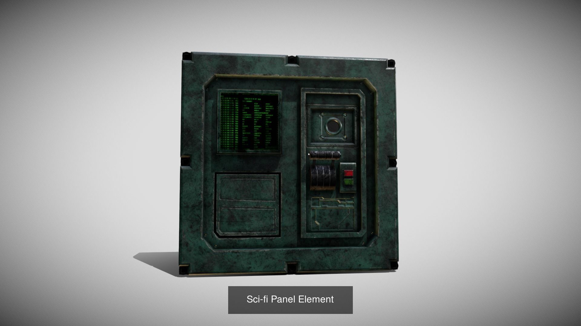 Sci-fi Wall-mounted pack 3D Model Collection_8