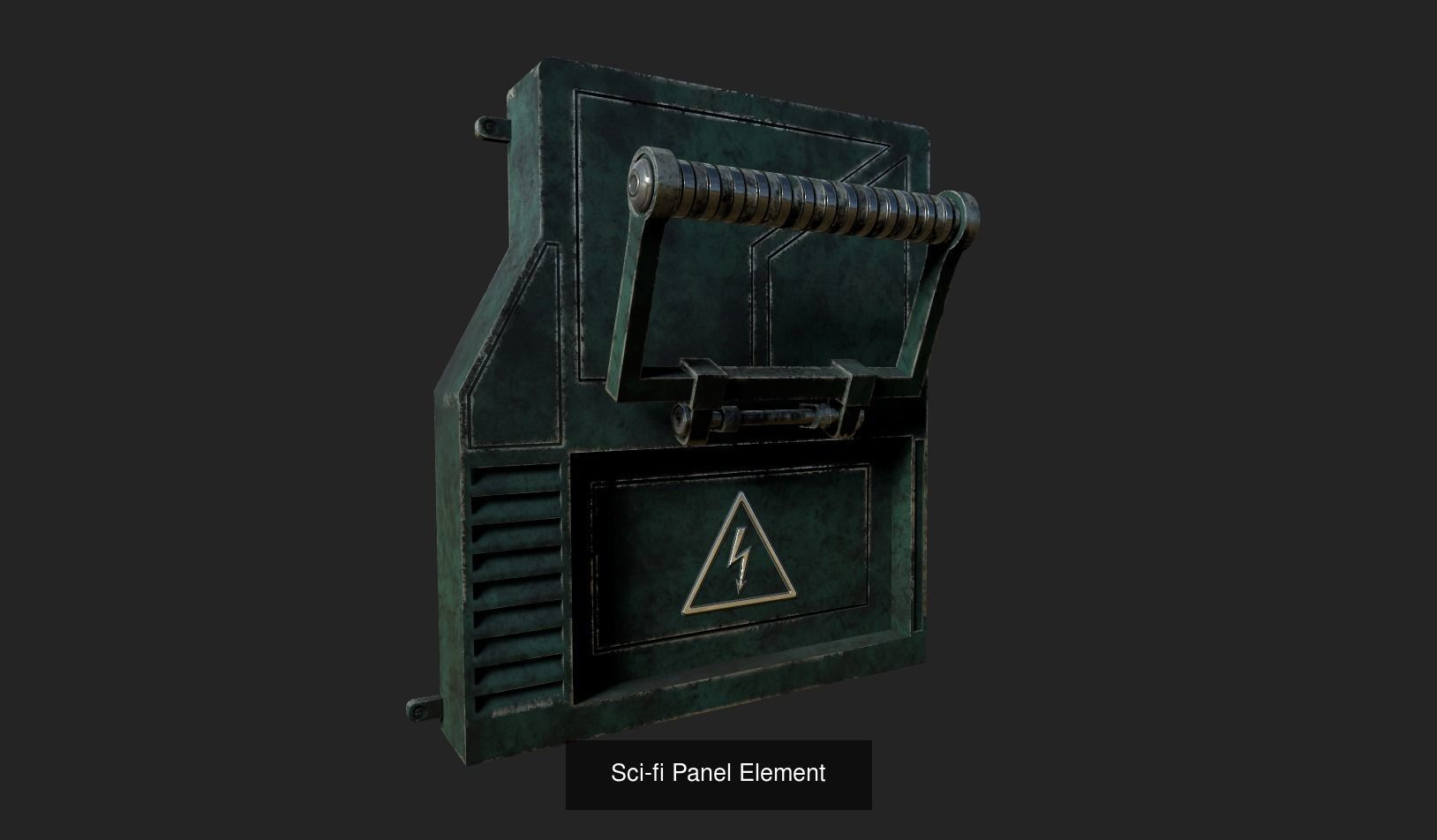 Sci-fi Wall-mounted pack 3D Model Collection_4