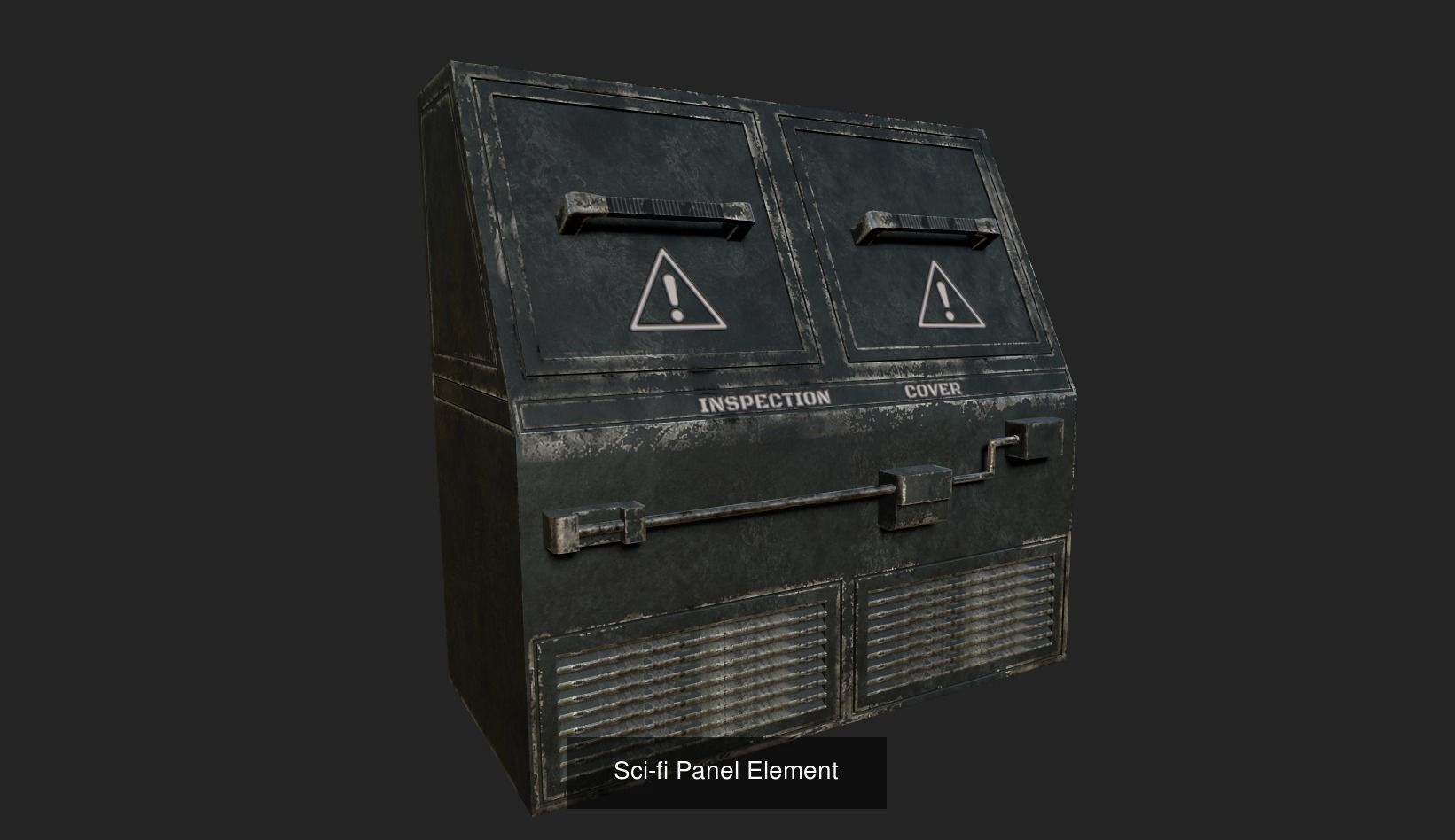 Sci-fi Wall-mounted pack 3D Model Collection_2