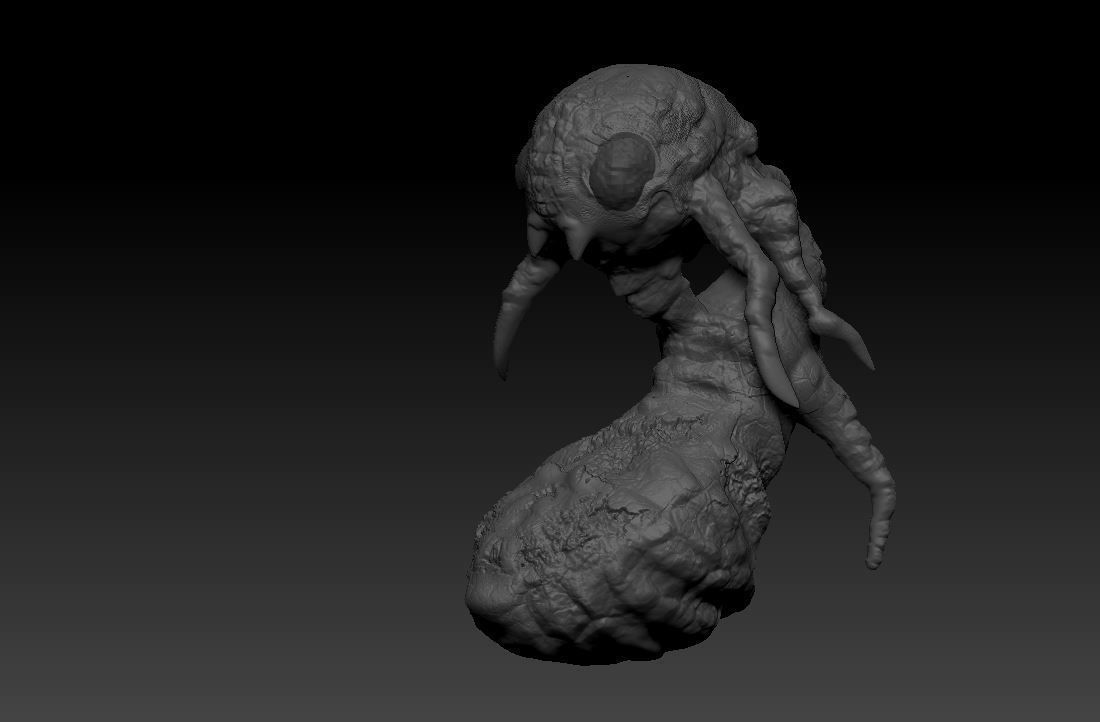 worms creature alien scifi 3D model_1