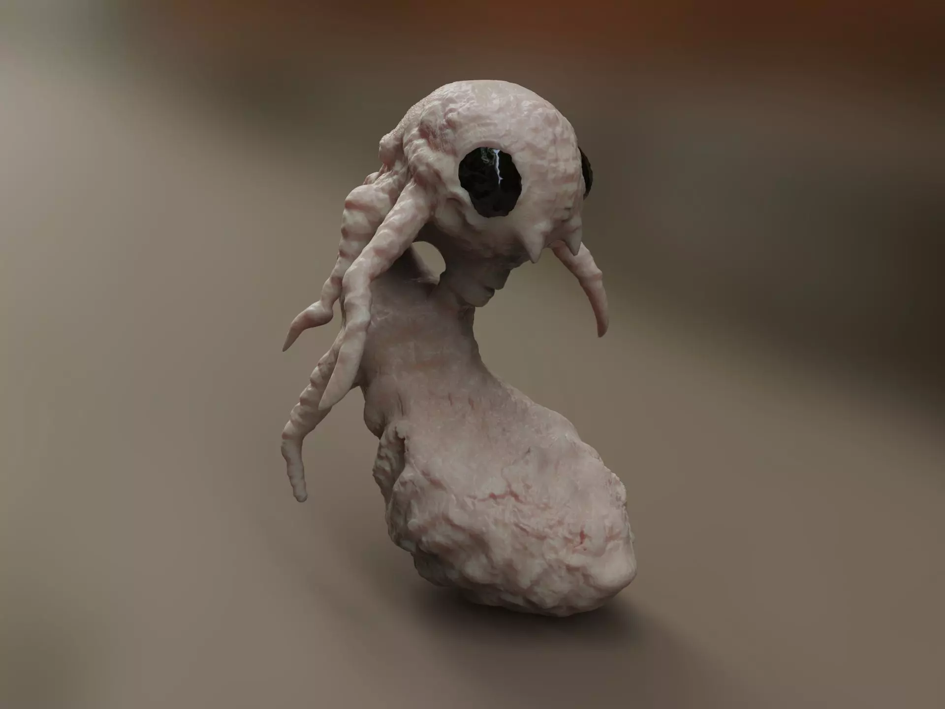 worms creature alien scifi 3D model_0