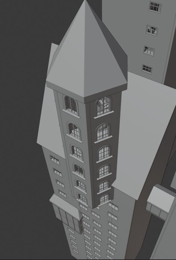Castle-like Building I Skyscraper 3D model_18
