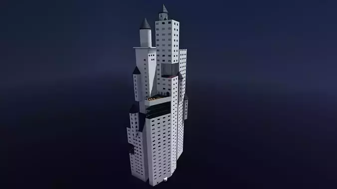 Castle-like Building I Skyscraper 3D model