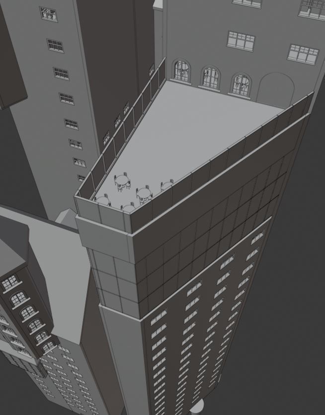 Castle-like Building I Skyscraper 3D model_20
