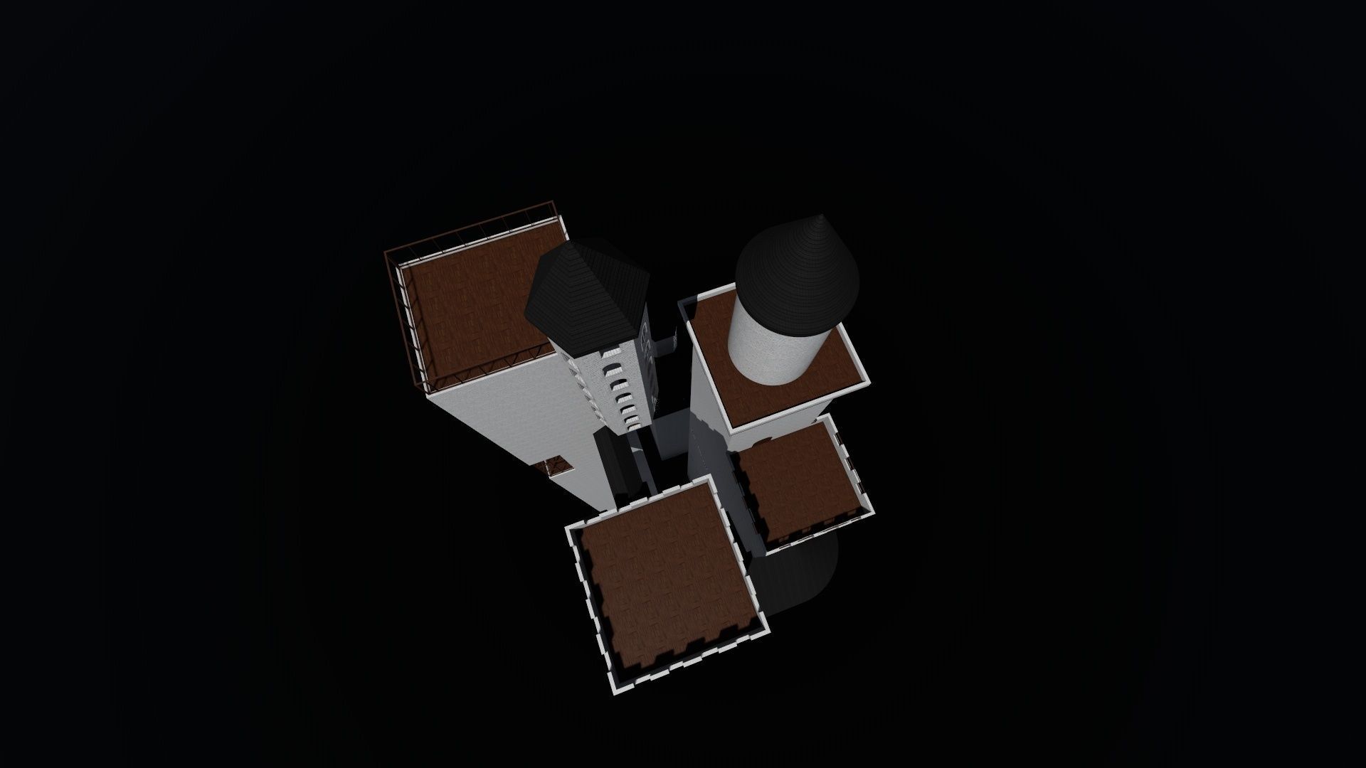 Castle-like Building I Skyscraper 3D model_15