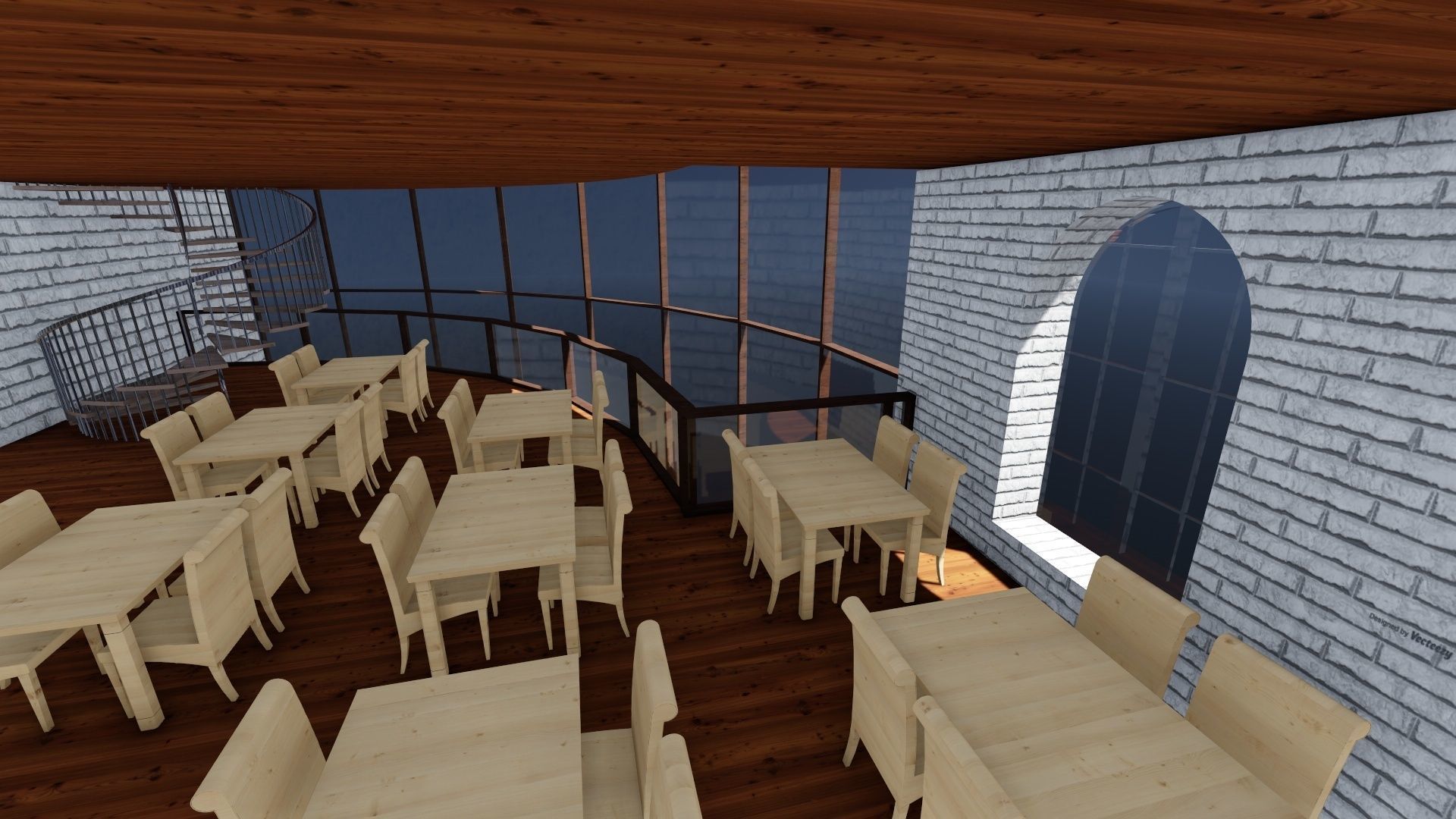 Castle-like Building I Skyscraper 3D model_9