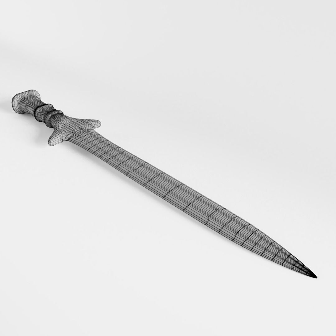 Ancient Roman Gladius - 2 Versions 3D model_4