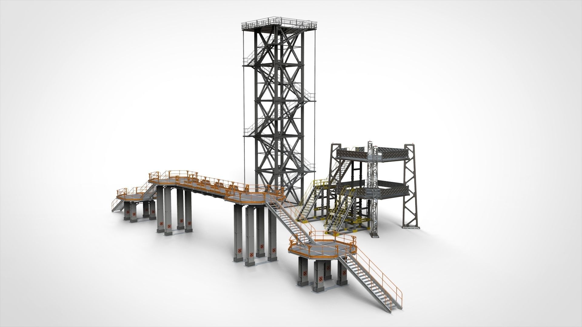 sci-fi stairs 2 3D model_3