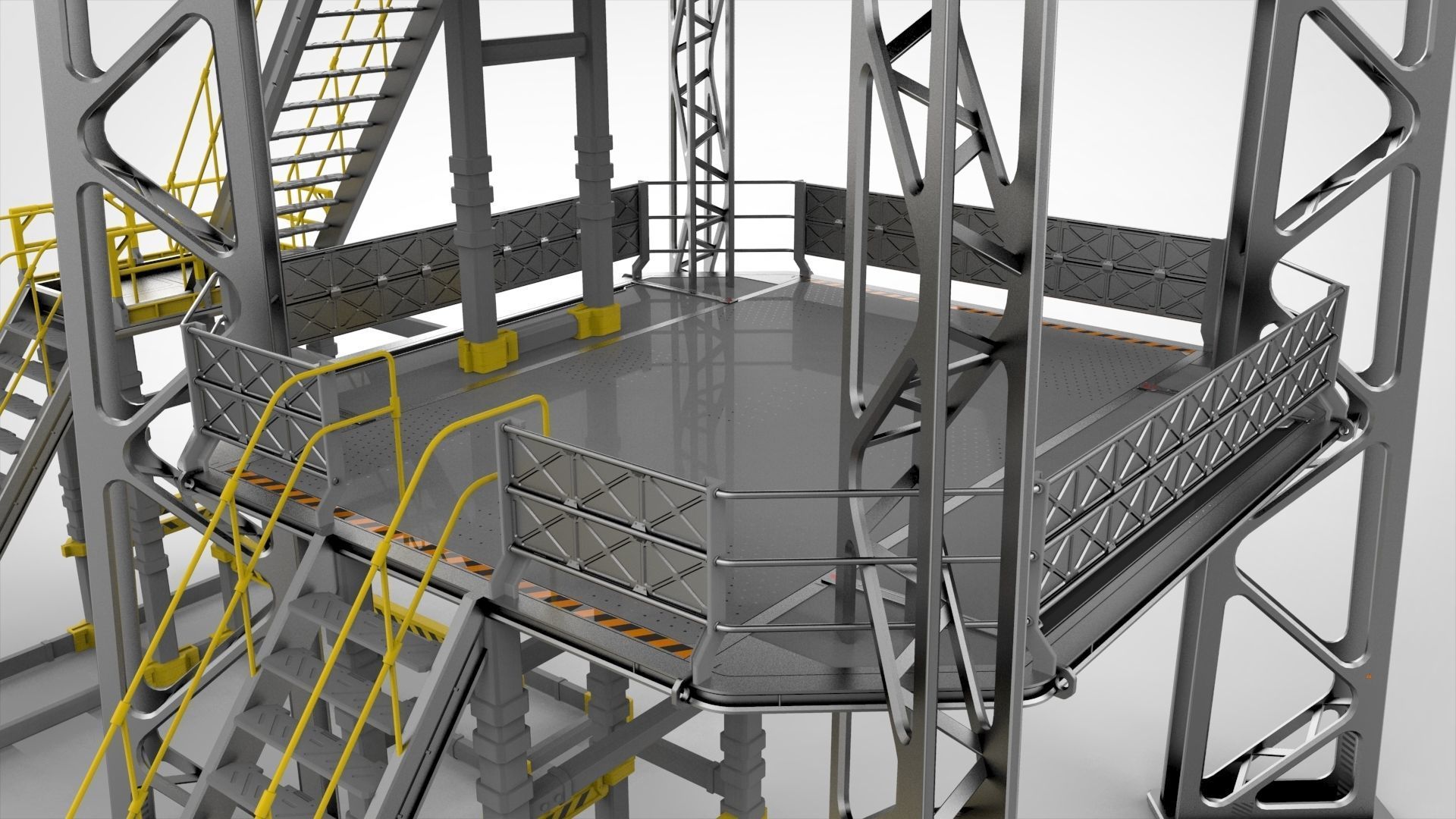 sci-fi stairs 2 3D model_13