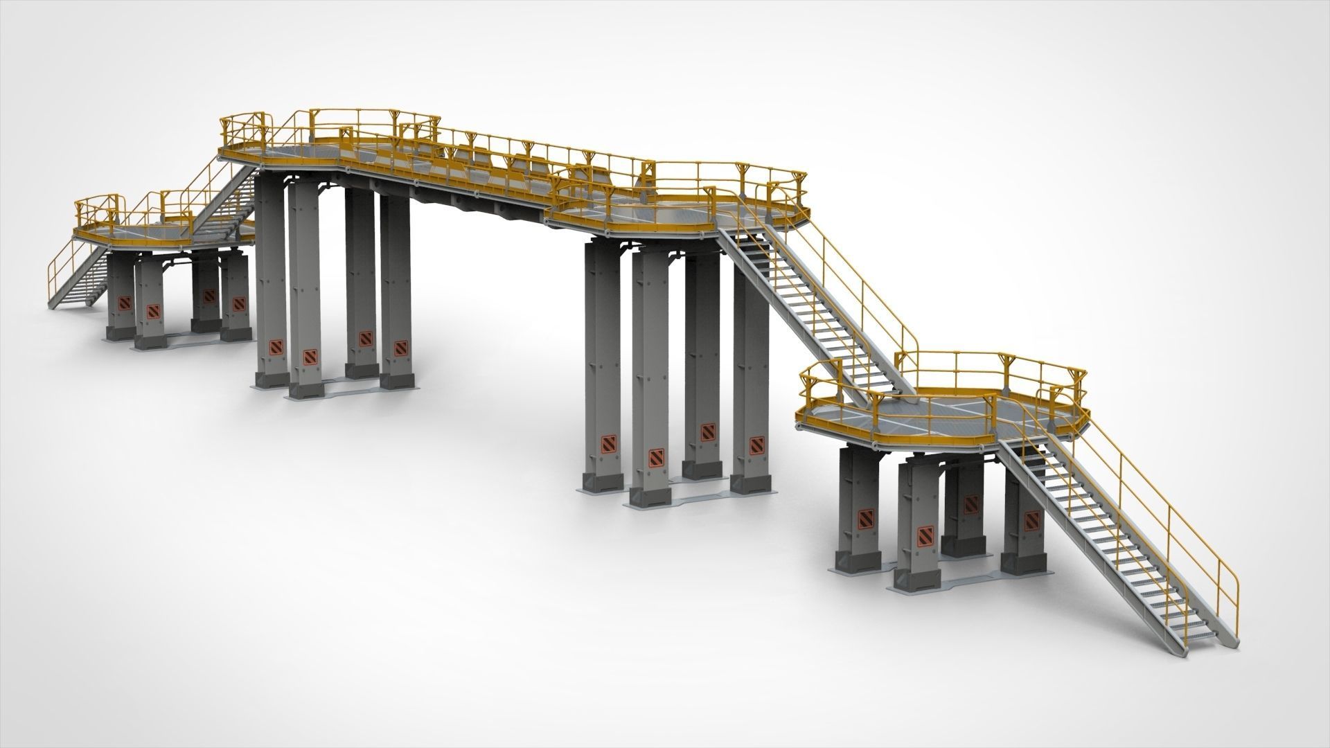 sci-fi stairs 2 3D model_29