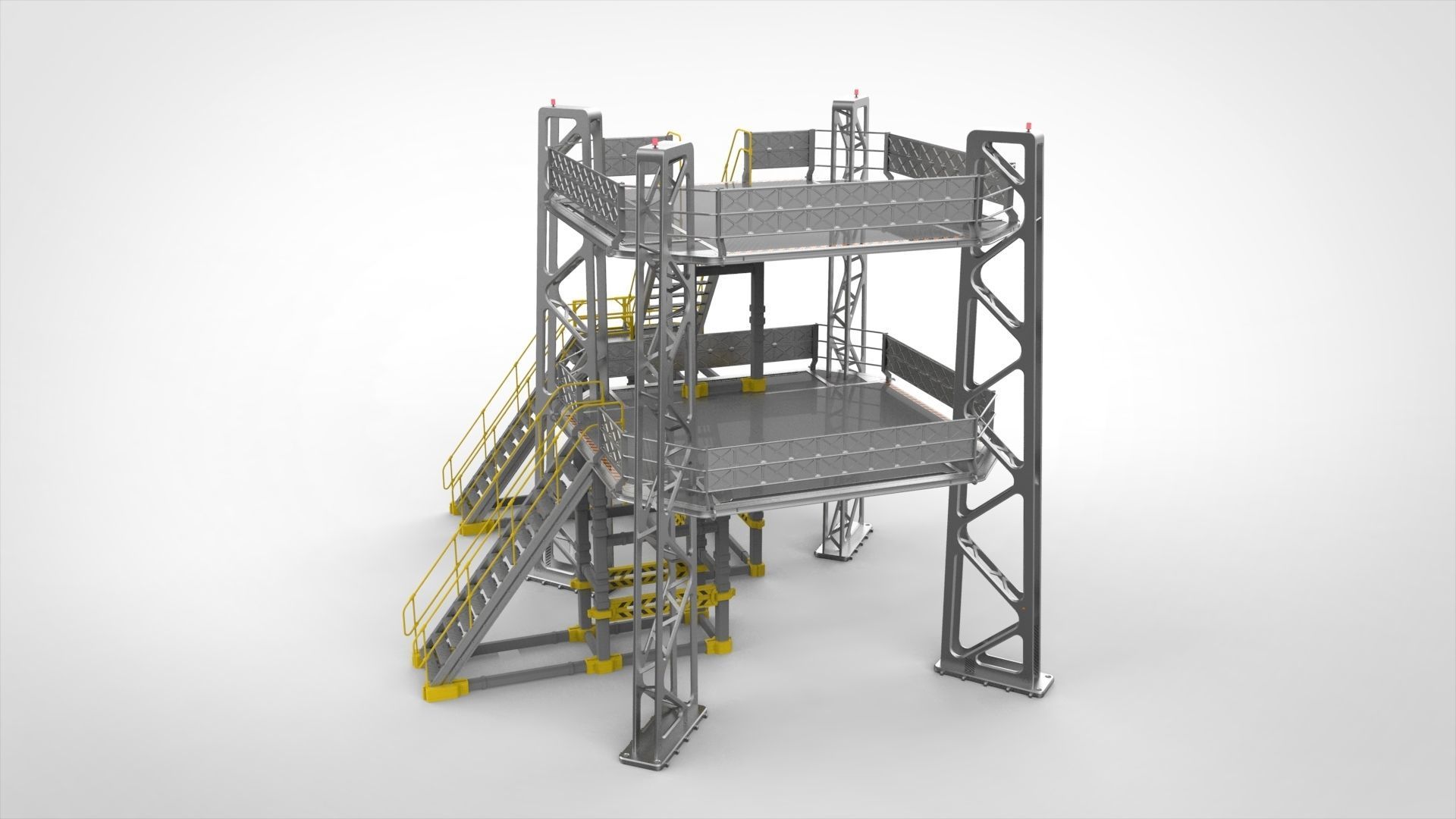 sci-fi stairs 2 3D model_6