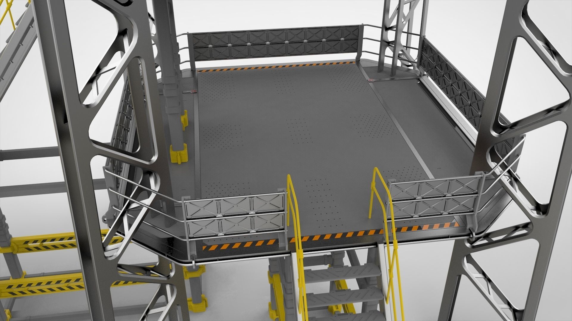 sci-fi stairs 2 3D model_12