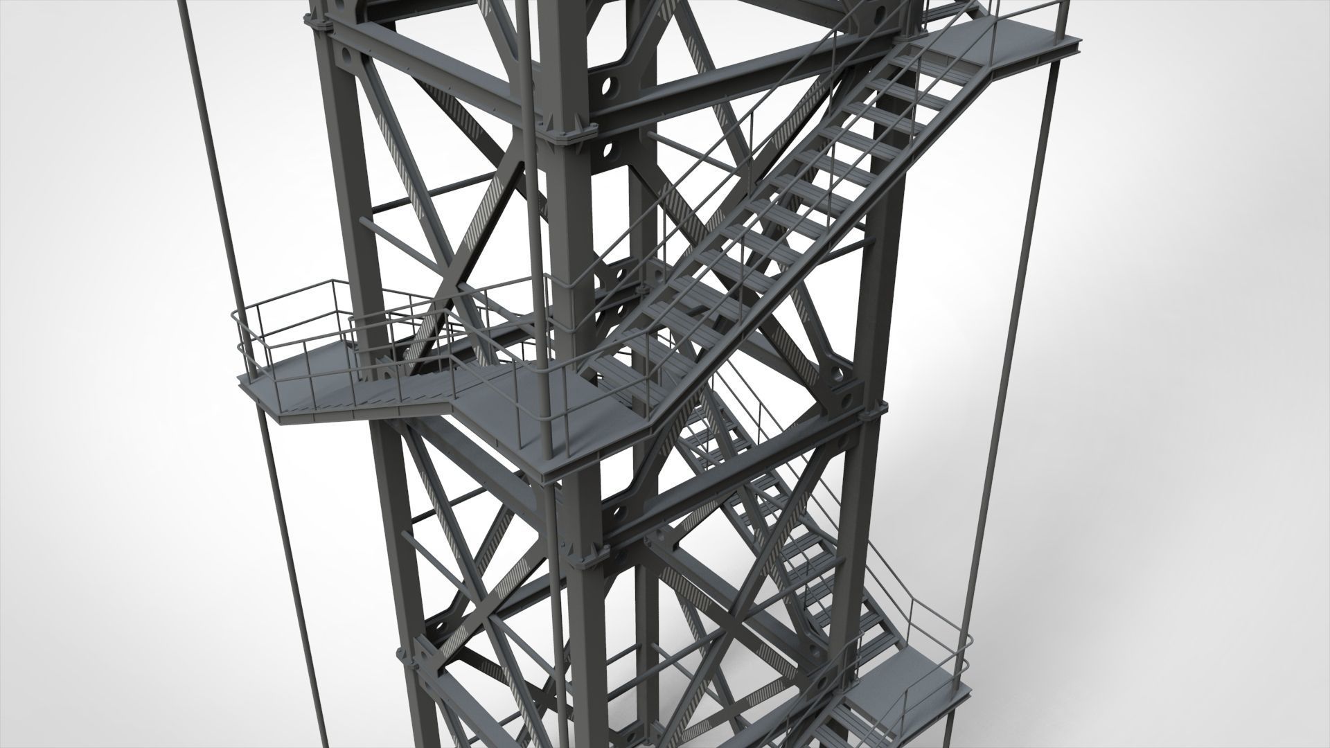 sci-fi stairs 2 3D model_21