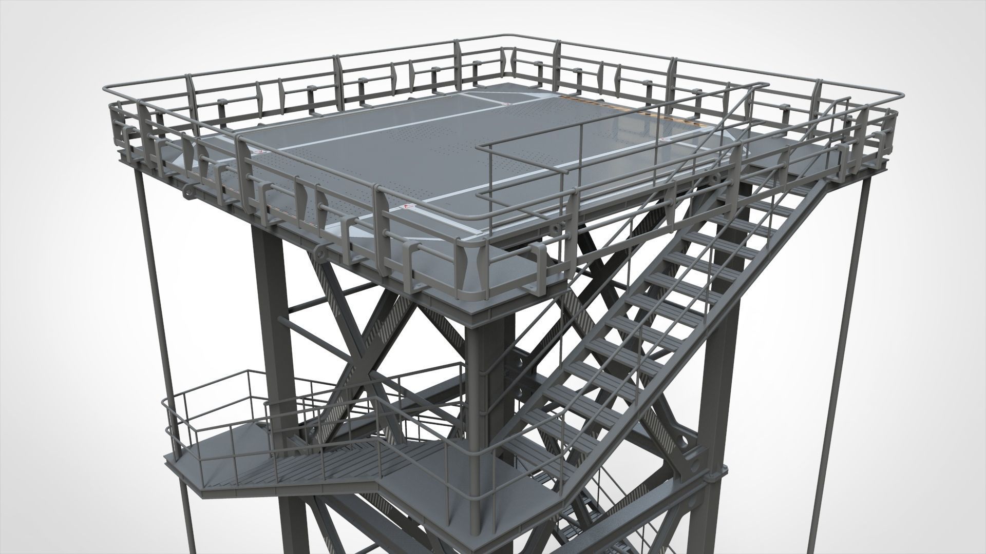 sci-fi stairs 2 3D model_24